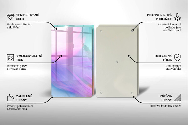 Osłona ściany przy kuchence gazowej Pastelowe piórka