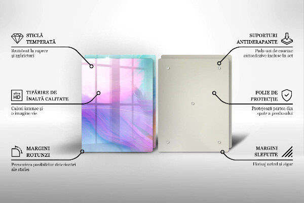 Osłona ściany przy kuchence gazowej Pastelowe piórka