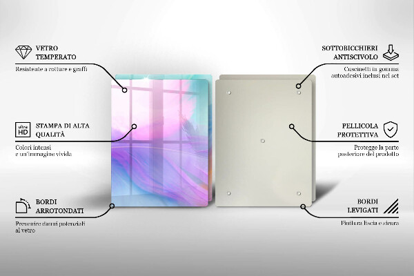 Osłona ściany przy kuchence gazowej Pastelowe piórka