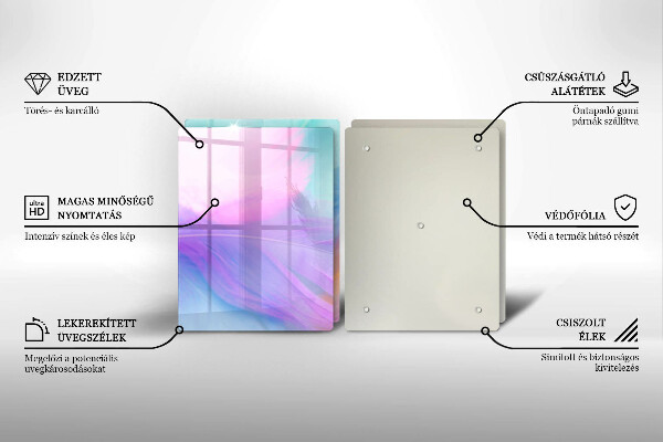 Osłona ściany przy kuchence gazowej Pastelowe piórka