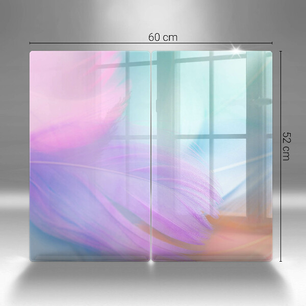 Osłona ściany przy kuchence gazowej Pastelowe piórka