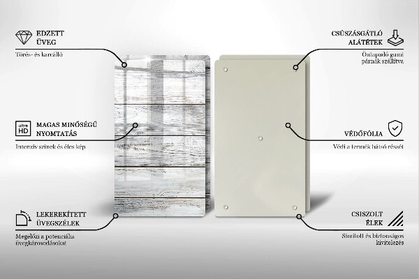 Osłona ściany przy kuchence gazowej Jasne drewniane deski