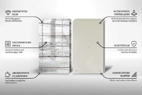 Osłona ściany przy kuchence gazowej Jasne drewniane deski