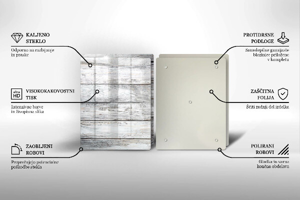 Osłona ściany przy kuchence gazowej Jasne drewniane deski