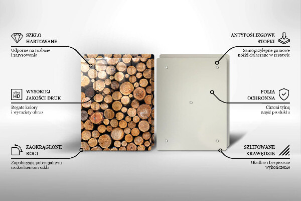 Osłona ściany przy kuchence gazowej Pnie drzew