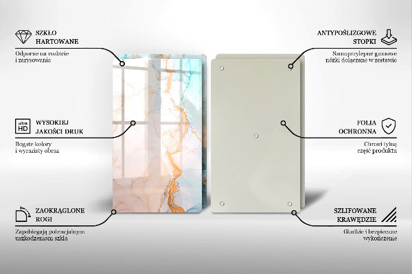 Osłona ściany przy kuchence gazowej Abstrakcja marmur