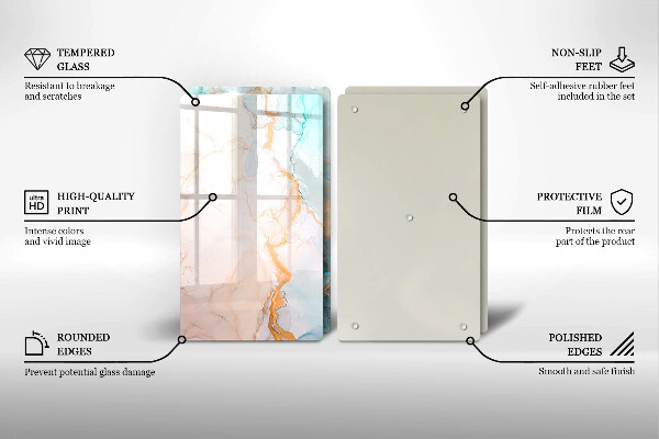 Osłona ściany przy kuchence gazowej Abstrakcja marmur