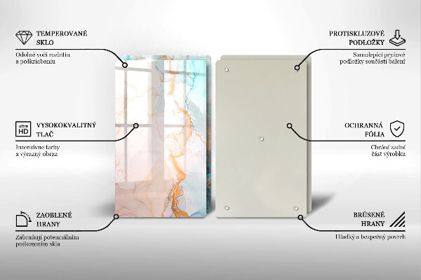 Osłona ściany przy kuchence gazowej Abstrakcja marmur