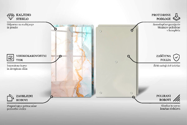 Osłona ściany przy kuchence gazowej Abstrakcja marmur