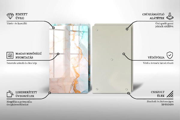 Osłona ściany przy kuchence gazowej Abstrakcja marmur