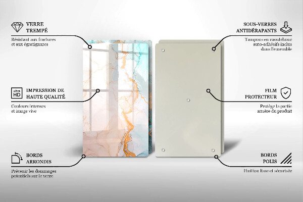 Osłona ściany przy kuchence gazowej Abstrakcja marmur