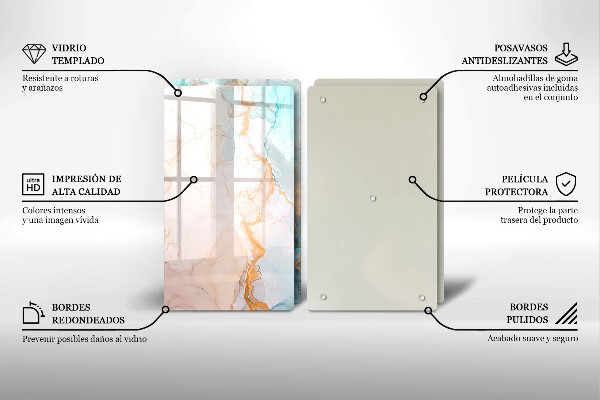 Osłona ściany przy kuchence gazowej Abstrakcja marmur