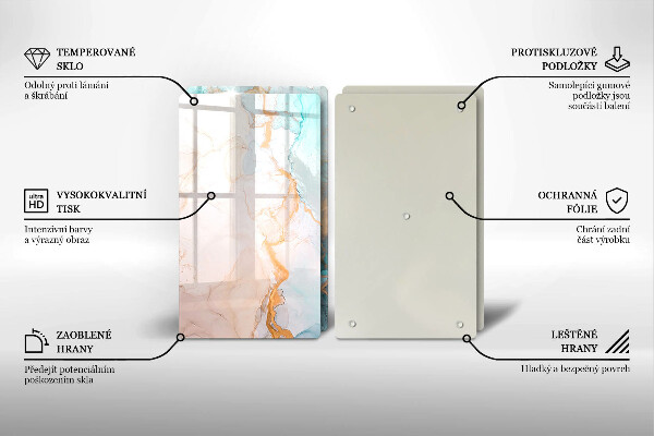 Osłona ściany przy kuchence gazowej Abstrakcja marmur