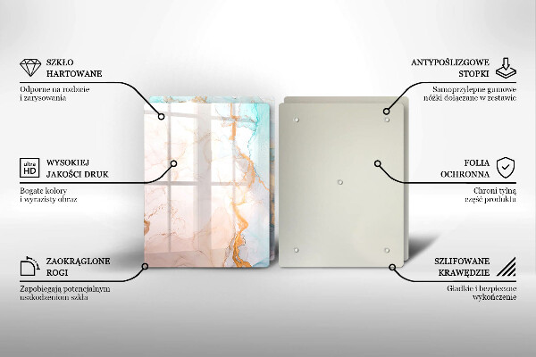 Osłona ściany przy kuchence gazowej Abstrakcja marmur