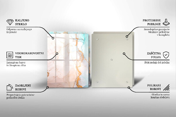 Osłona ściany przy kuchence gazowej Abstrakcja marmur