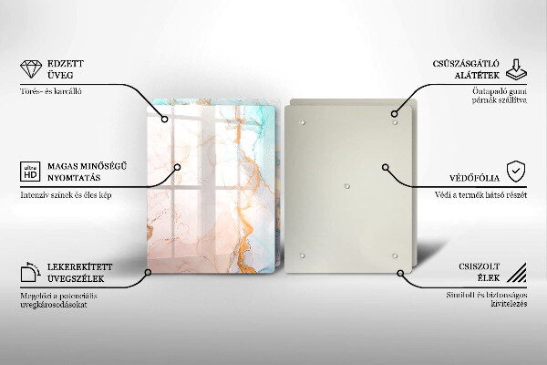 Osłona ściany przy kuchence gazowej Abstrakcja marmur