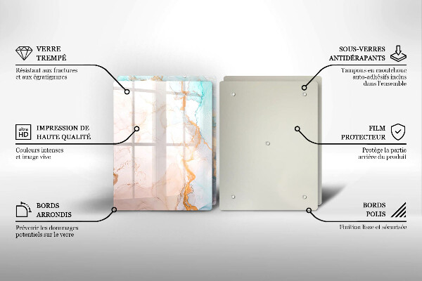 Osłona ściany przy kuchence gazowej Abstrakcja marmur