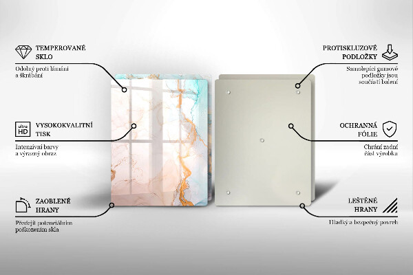 Osłona ściany przy kuchence gazowej Abstrakcja marmur