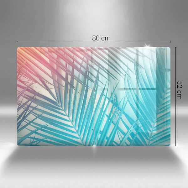 Osłona ściany przy kuchence gazowej Pastelowe liście