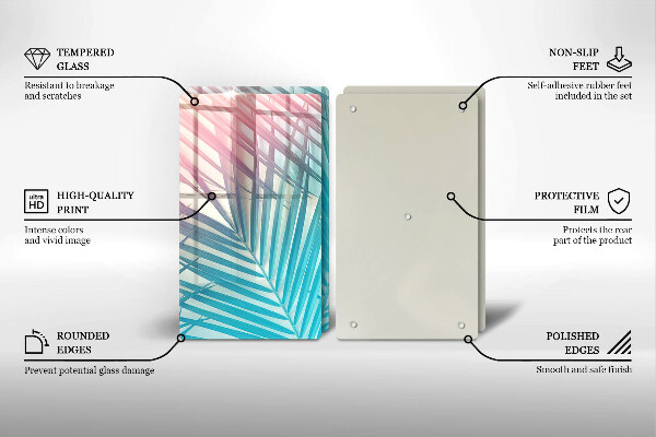 Osłona ściany przy kuchence gazowej Pastelowe liście