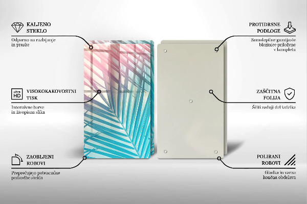 Osłona ściany przy kuchence gazowej Pastelowe liście