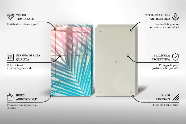 Osłona ściany przy kuchence gazowej Pastelowe liście