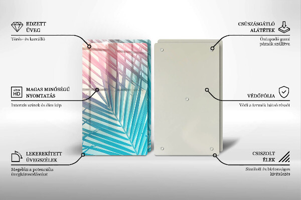 Osłona ściany przy kuchence gazowej Pastelowe liście