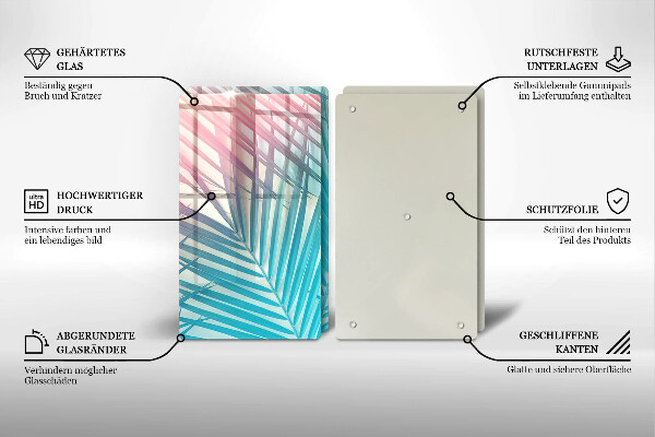 Osłona ściany przy kuchence gazowej Pastelowe liście