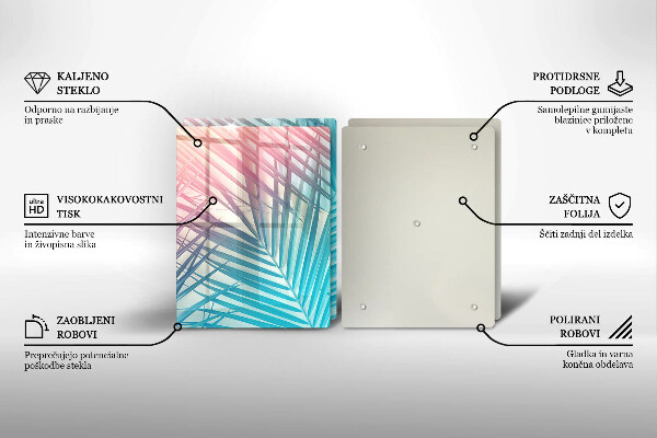 Osłona ściany przy kuchence gazowej Pastelowe liście