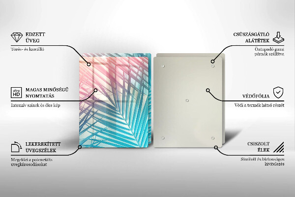 Osłona ściany przy kuchence gazowej Pastelowe liście