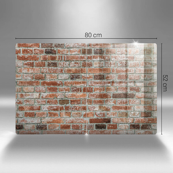 Osłona ściany przy kuchence gazowej Stare cegły mur