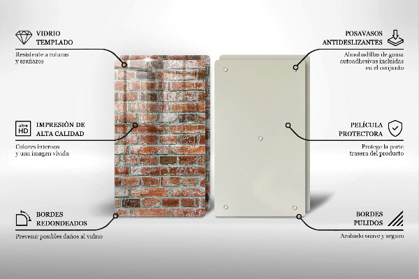 Osłona ściany przy kuchence gazowej Stare cegły mur