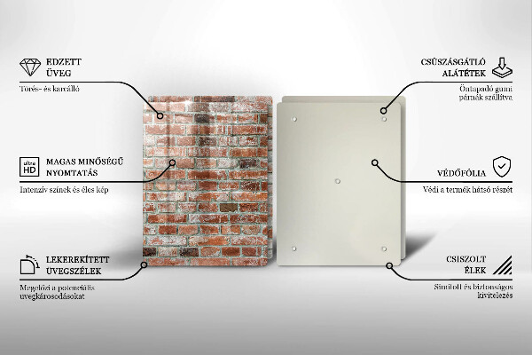 Osłona ściany przy kuchence gazowej Stare cegły mur