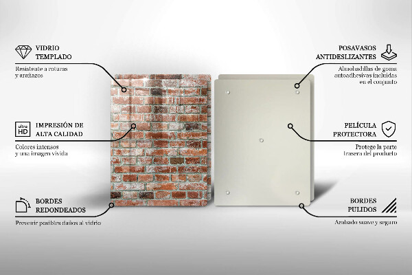 Osłona ściany przy kuchence gazowej Stare cegły mur