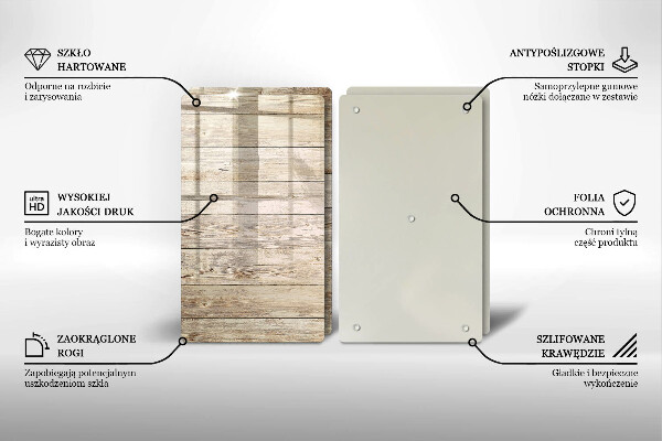 Osłona ściany przy kuchence gazowej Drewniane deski