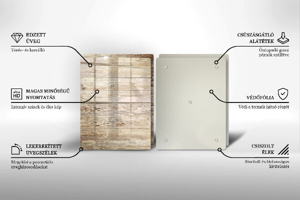 Osłona ściany przy kuchence gazowej Drewniane deski
