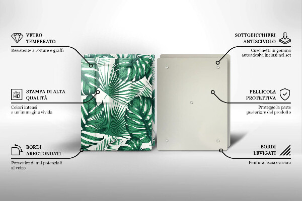 Osłona ściany przy kuchence gazowej Liście monstery