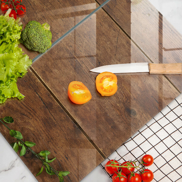 Osłona ściany przy kuchence gazowej Drewniane deski i liście