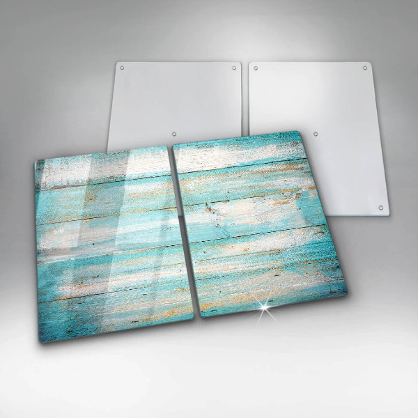 Osłona ściany przy kuchence gazowej Vintage deski drewno