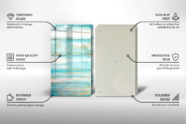 Osłona ściany przy kuchence gazowej Vintage deski drewno