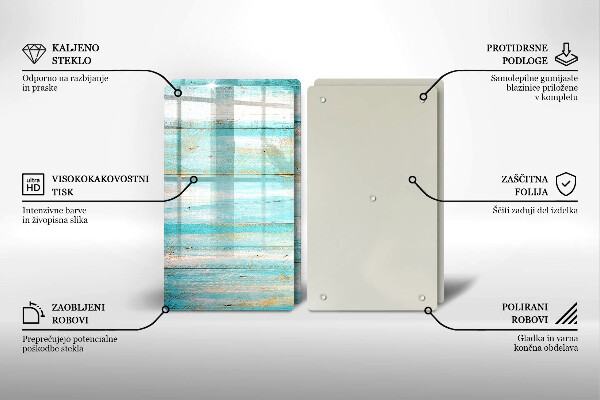 Osłona ściany przy kuchence gazowej Vintage deski drewno