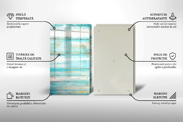 Osłona ściany przy kuchence gazowej Vintage deski drewno