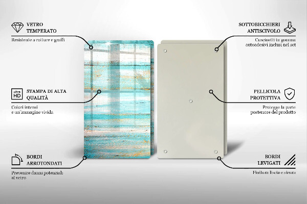 Osłona ściany przy kuchence gazowej Vintage deski drewno