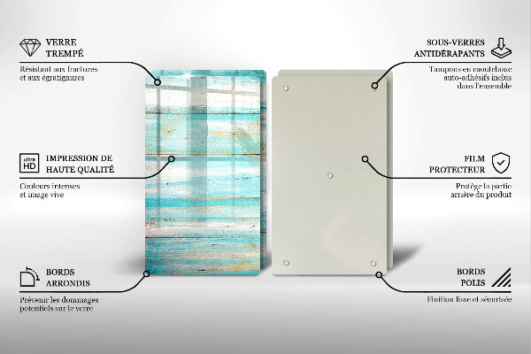 Osłona ściany przy kuchence gazowej Vintage deski drewno