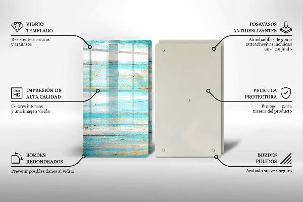 Osłona ściany przy kuchence gazowej Vintage deski drewno