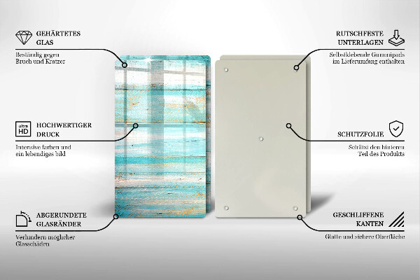 Osłona ściany przy kuchence gazowej Vintage deski drewno