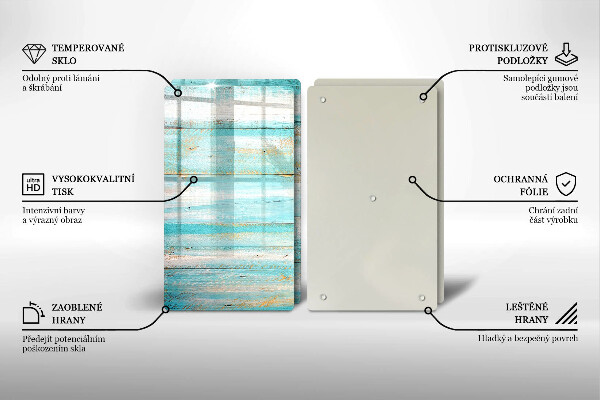 Osłona ściany przy kuchence gazowej Vintage deski drewno