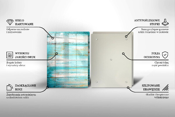 Osłona ściany przy kuchence gazowej Vintage deski drewno