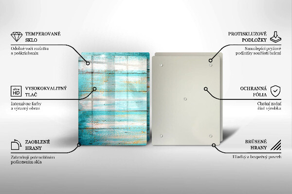 Osłona ściany przy kuchence gazowej Vintage deski drewno