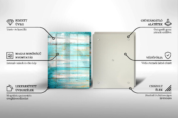Osłona ściany przy kuchence gazowej Vintage deski drewno